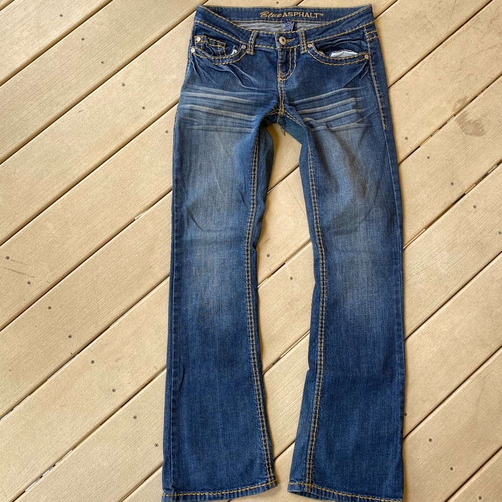 Blue Asphalt Memphis Bootcut Low Rise Jeans